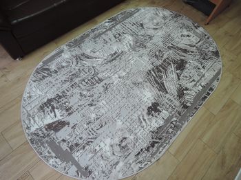Турецкий Ковёр Армада 3407А Grey овал