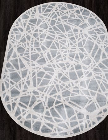 Ковер D967 - BLUE-CREAM - Овал