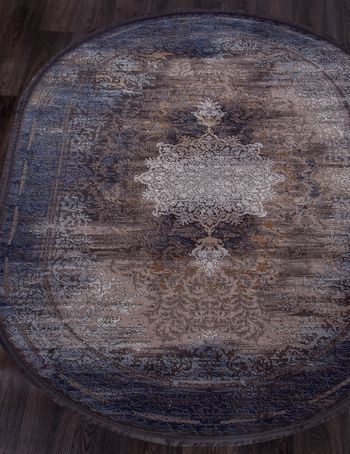 Иранский Ковер NOYAN 7312 Grey Stan овал