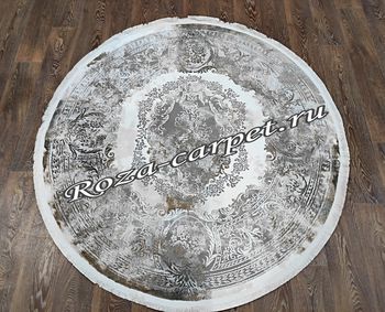 Круглый Ковёр DECO 10172A Grey круг