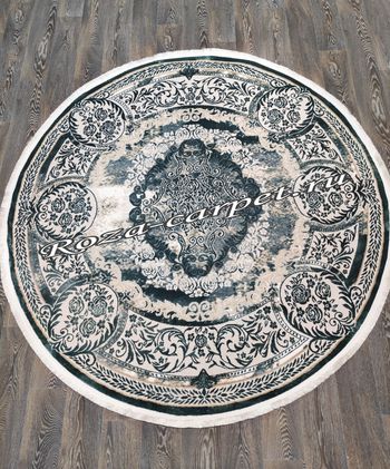 Турецкий Ковёр POLAT P0531 D.Blue круг