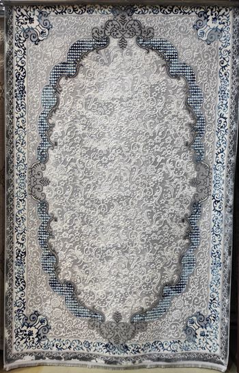 Турецкий Ковёр Бодрум 3155А Dark Grey Blue