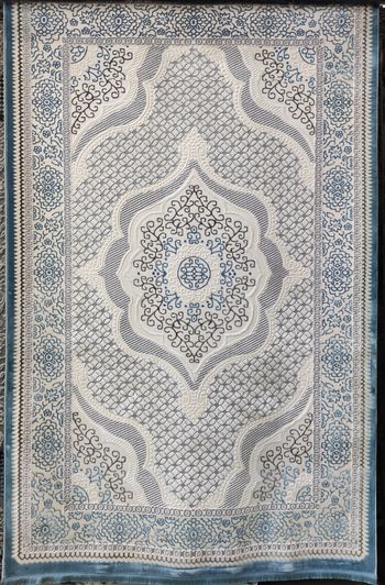 Турецкий Ковёр Бодрум 3551А Dark Grey Blue