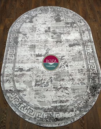 Овальный Ковёр Абстракция Velvet 10162А Grey