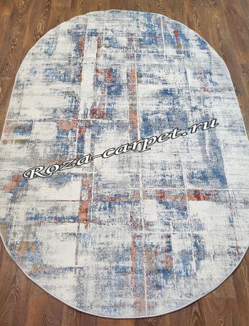 Ковёр ANTEP D194C L.Grey / L.Blue овал