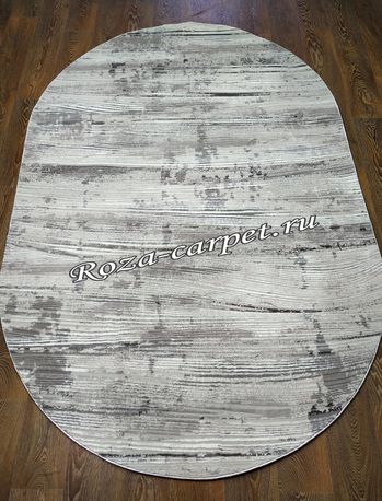 Абстрактный Ковёр Velvet 10168A Grey овал