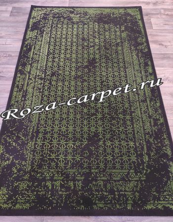 Ковер Турецкий 27154 чёрный с зелёным