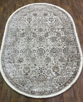 Турецкий ковер Monaliza A506C Grey/Cream овал