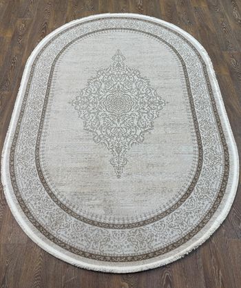 Турецкий ковер Monaliza A455A Cream/Grey овал