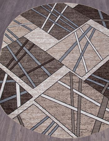 Ковер D487 - BEIGE-BROWN 2 - Овал