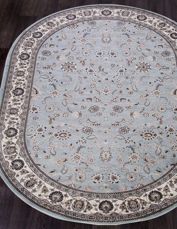 Ковёр Валенсия Делюкс D251 L.Blue Brown овал