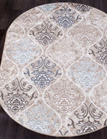 Ковёр Валенсия Делюкс D310 Cream Brown овал