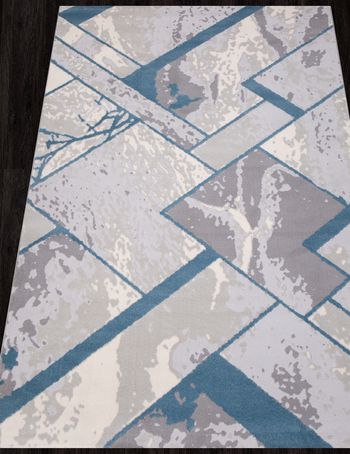 Ковер M011A - D.GREY SHRINK / L.BLUE