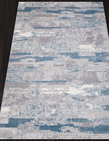 Ковер M016A - D.GREY SHRINK / L.BLUE