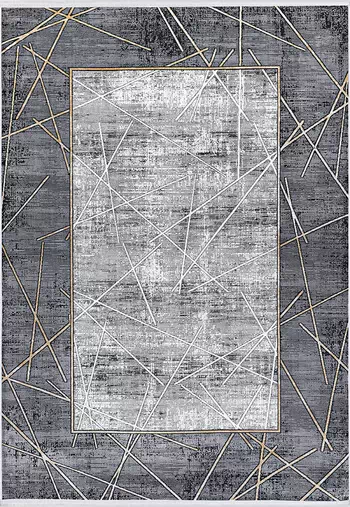 Ковёр Royal Silk 21011B D.GREY_SHR/YELLOW