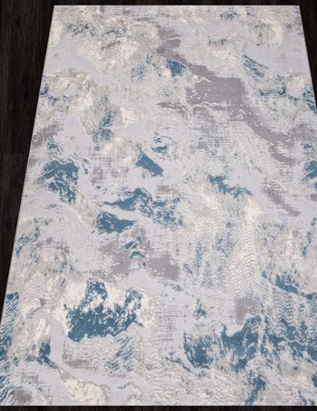 Ковер M018A - D.GREY SHRINK / L.BLUE HEATSET 